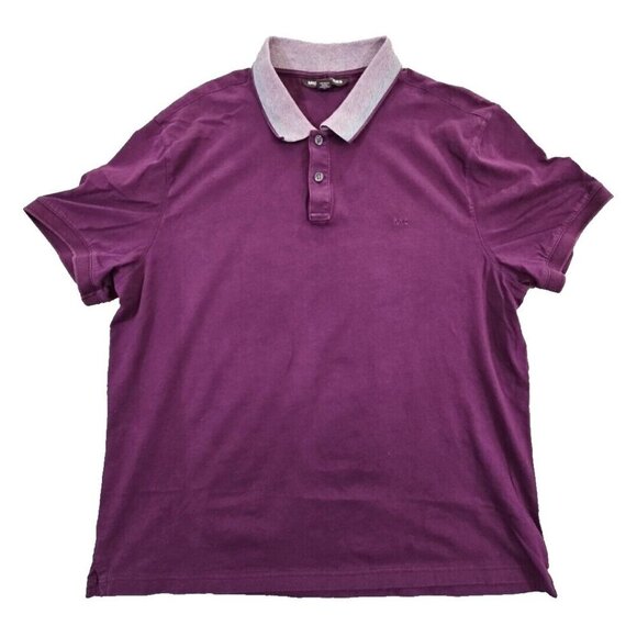 Michael Kors Men’s Plum Purple Polo Shirt Short Sleeve Size Large Y2K Old Money - Picture 1 of 16